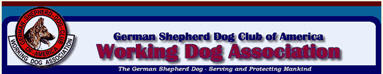 German Shepherd Dog Club of America Working Dog